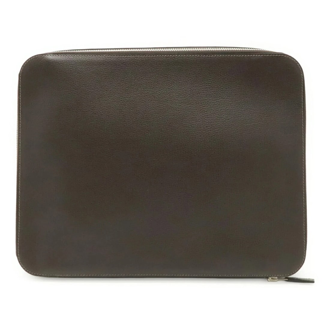 HERMES OVERNIGHT POUCH HANDBAG VEAU EPSOM TOILE CHEVRON (1 of 7)