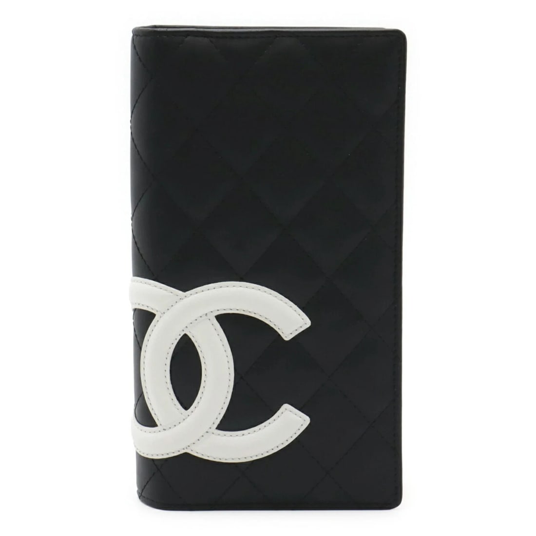 CHANEL CAMBON LINE COCO MARK BI-FOLD LONG WALLET, LEATHER: CHANEL Cambon Line Coco Mark Bi-fold Long Wallet, Leather Brand: Chanel Type/Style: Other Material: Leather Color: Black,Pink,White Size: (HxWxD)18.5cm x 11cm / 7.28'' x 4.33'' Accessories: None <
