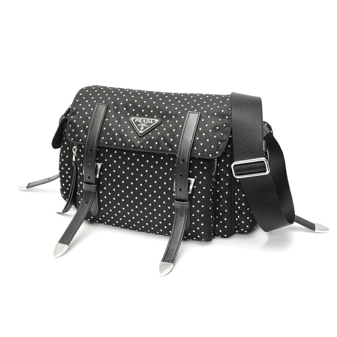 PRADA RE-NYLON X LEATHER SHOULDER BAG NYLON METAL BLACK: PRADA Re-Nylon x Leather Shoulder Bag Nylon Metal Black Brand: Prada Type/Style: Shoulder bag Material: Nylon , Metal , Leather Color: Black Size: (HxWxD)20cm x 32cm x 10cm / 7.87'' x 12.59'' x 3.93''