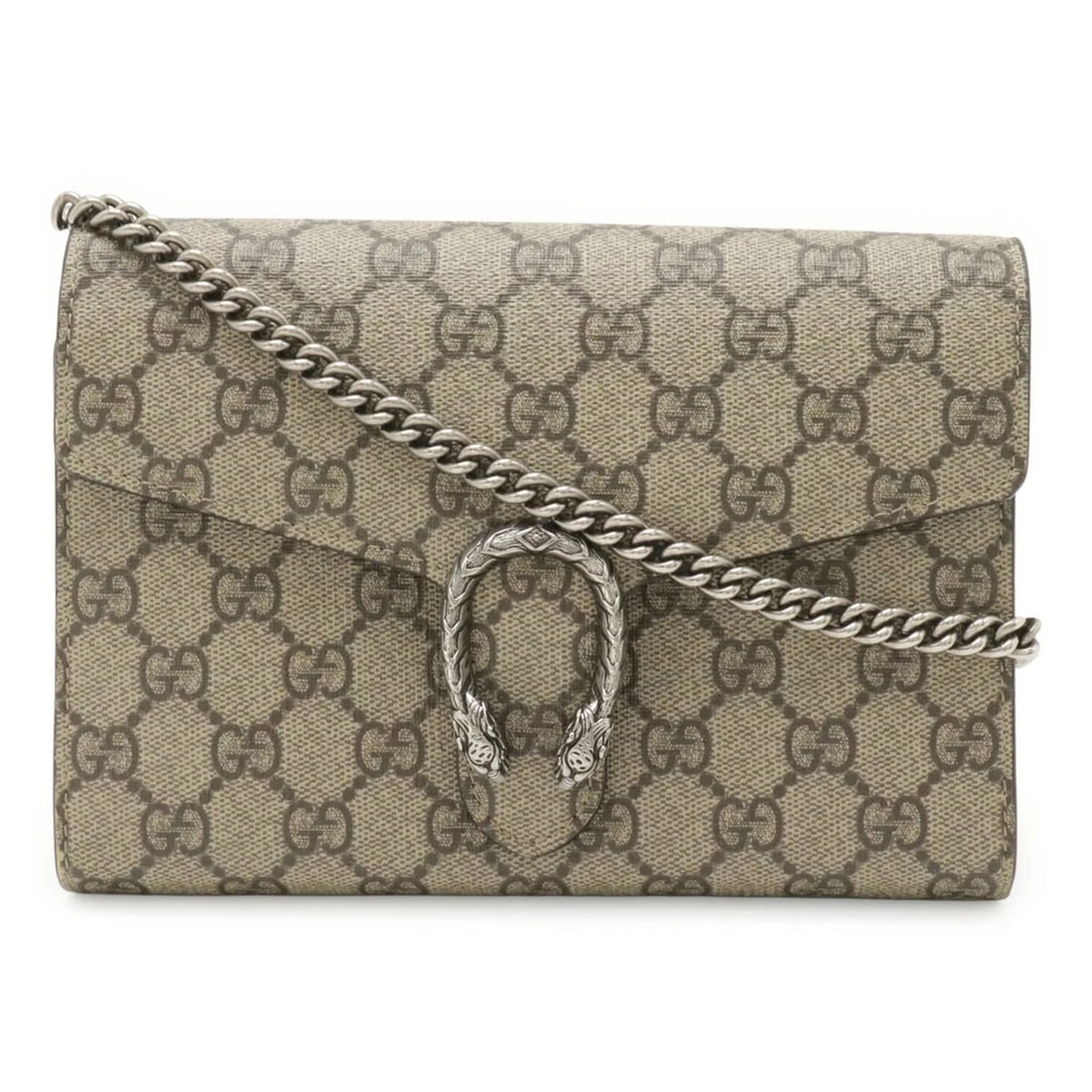 GUCCI DIONYSUS GG SUPREME WALLET CHAIN SHOULDER BAG POUCH CLUTCH: GUCCI Dionysus GG Supreme Wallet Chain Shoulder Bag Pouch Clutch Brand: Gucci Type/Style: Other Material: Coated canvas , Leather Color: Beige Size: (HxWxD)14cm x 20cm x 3.5cm / 5.51'' x 7.87'' x 1.37