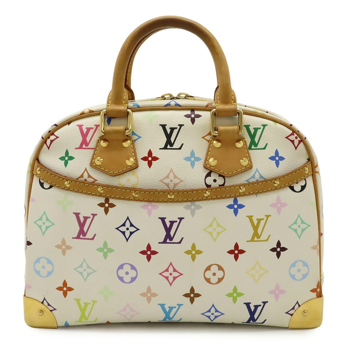 LOUIS VUITTON MONOGRAM MULTICOLOR TROUVILLE HANDBAG: LOUIS VUITTON Monogram Multicolor Trouville Handbag Brand: Louis Vuitton Type/Style: Handbag Material: Monogram Color: Blanc Size: (HxWxD)21.5cm x 28cm x 11cm / 8.46'' x 11.02'' x 4.33'' Accessori