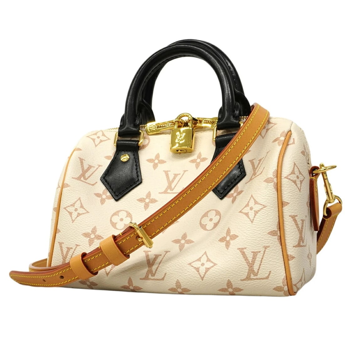 LOUIS VUITTON MONOGRAM DUNE SPEEDY BANDOULIERE 20 HANDBAG: Louis Vuitton Monogram Dune Speedy Bandouliere 20 Handbag Brand: Louis Vuitton Type/Style: Handbag Material: None Color: Beige,Black Size: (HxWxD)16cm x 20cm x 11.5cm / 6.29'' x 7.87'' x 4.52'' Ac