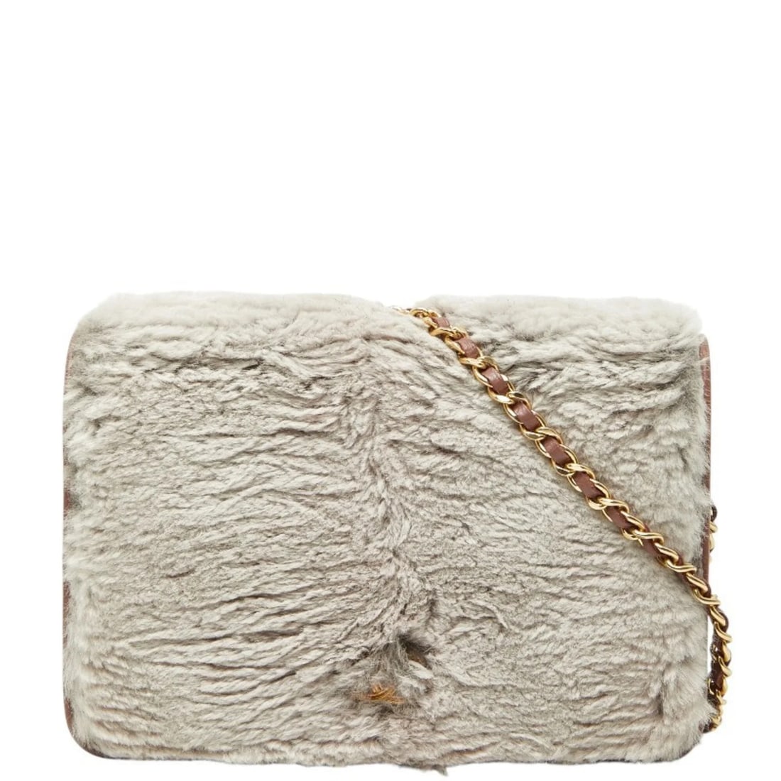 CHANEL COCO MARK WALLET CHAIN SHOULDER BAG GRAY PINK FUR LEATHER: Chanel Coco Mark Wallet Chain Shoulder Bag Gray Pink Fur Leather Brand: Chanel Type/Style: Shoulder bag Material: Fur,Leather Color: Gray, Pink Size: (HxWxD)13cm x 19cm x 3cm / 5.11'' x 7.48'' x 1.18'
