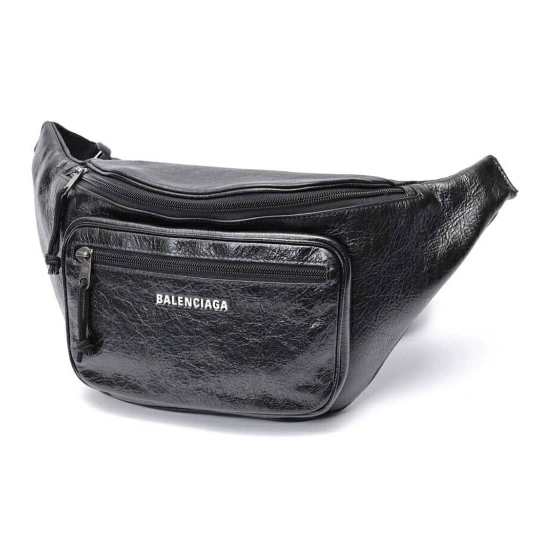 BALENCIAGA EXPLORER BODY BAG LEATHER, BLACK: Balenciaga Explorer Body Bag Leather, Black Brand: Balenciaga Type/Style: Sling bag Material: Leather Color: Black Size: (HxWxD)18cm x 25cm x 7cm / 7.08'' x 9.84'' x 2.75'' Accessories: None