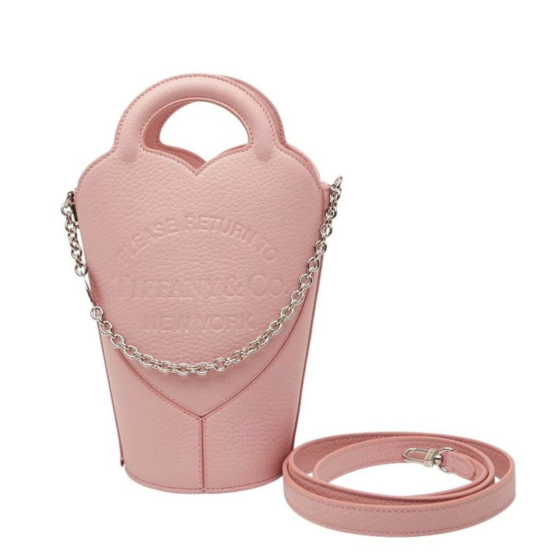 TIFFANY RETURN TO CROSSBODY BAG, HANDBAG, AND SHOULDER BAG: Tiffany Return to crossbody bag, handbag, and shoulder bag Brand: Tiffany Type/Style: Handbag, Shoulder bag Material: Leather Color: Pink Size: (HxWxD)20cm x 10cm x 10cm / 7.87'' x 3.93'' x 3.93''