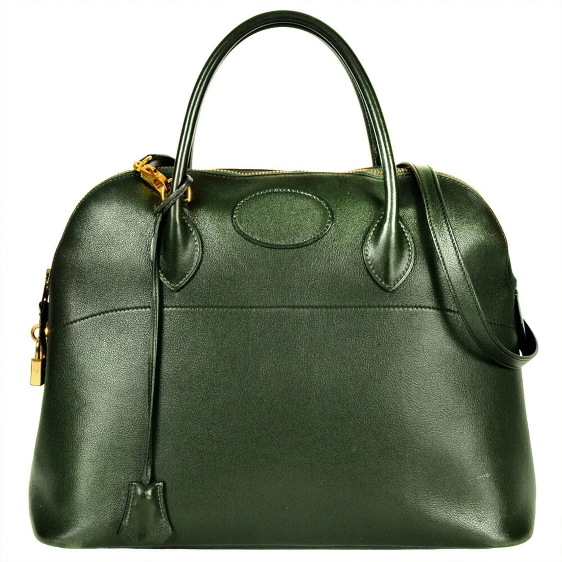 HERMES BOLIDE 35 HANDBAG, ARDENNES, GREEN (1 of 4)