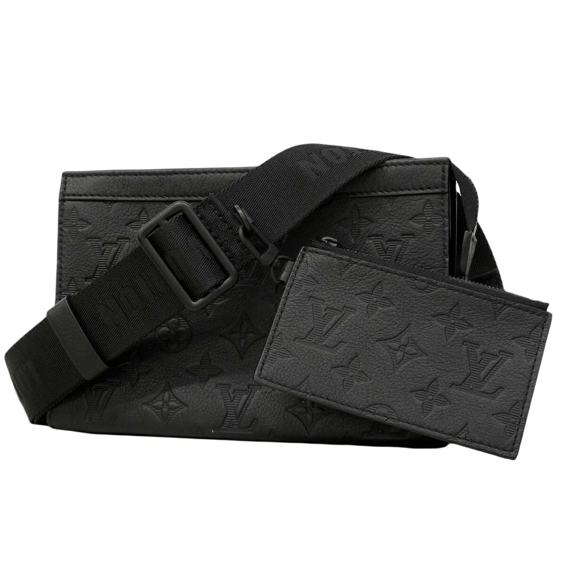 LOUIS VUITTON MONOGRAM SHADOW GASTON WEARABLE WALLET SHOULDER BAG: Louis Vuitton Monogram Shadow Gaston Wearable Wallet Shoulder Bag Brand: Louis Vuitton Type/Style: Shoulder bag Material: None Color: Black Size: (HxWxD)14.5cm x 22cm x 5.5cm / 5.7'' x 8.66'' x 2.16''