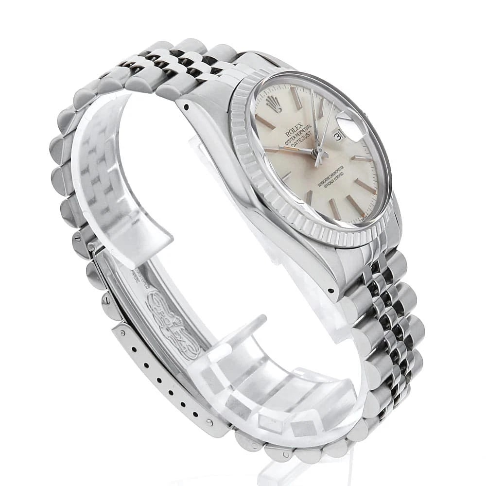 ROLEX DATEJUST SILVER WATCH - 3