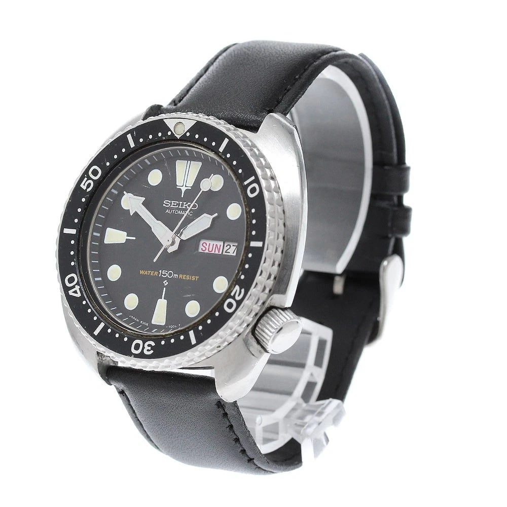 SEIKO DATE BLACK AUTOMATIC WATCH - 2