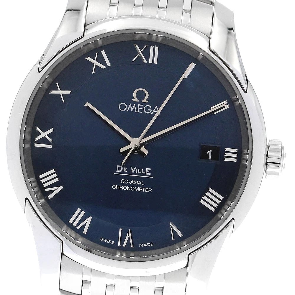 OMEGA DE VILLE COAXIAL AUTOMATIC WATCH: OMEGA De Ville Coaxial Automatic Watch Brand: OMEGA Type/Style: Wristwatch Material: Band Material Stainless Steel, Case Material Stainless Steel Color: Case Color Silver Band Color Silver Dial Color 