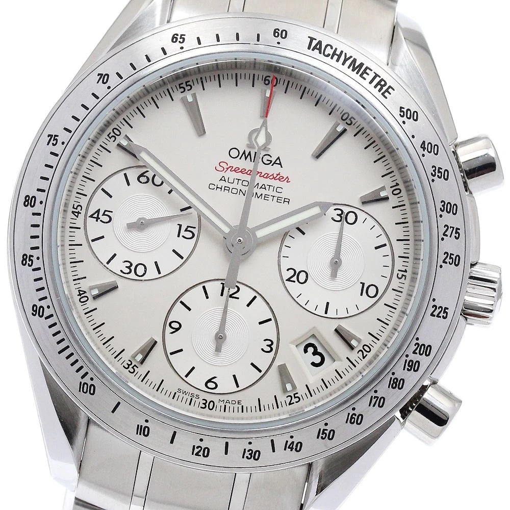 OMEGA SPEEDMASTER CHRONOGRAPH AUTOMATIC WATCH: OMEGA Speedmaster Chronograph Automatic Watch Brand: OMEGA Type/Style: Wristwatch Material: Band Material Stainless Steel, Case Material Stainless Steel Color: Dial Color Silver Band Color Silver