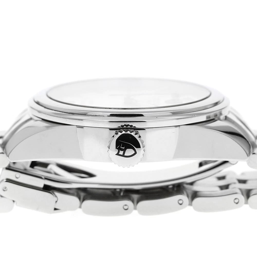 TUDOR GLAMOR DATE SILVER AUTOMATIC WATCH - 4