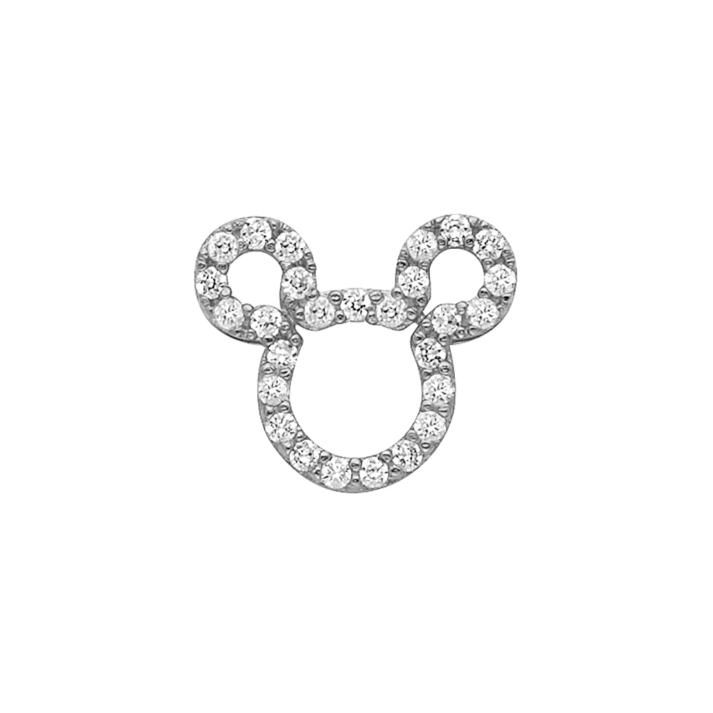 14KW MOUSE CZ PENDANT: 14KW Mouse CZ Pendant Type: Pendant Material Type: 14k Gold Material Color: White Avg. Weight: 1.23 Gr. Size: Height : 12 mm, Width : 13 mm Accessories: None Notice: When purchasing pre-ow
