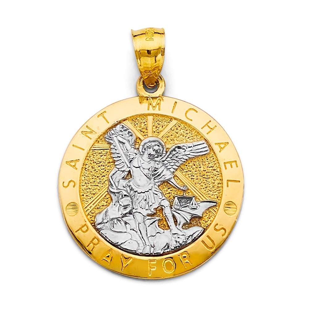 14K 2T SAINT MICHAEL MEDAL (1 of 4)