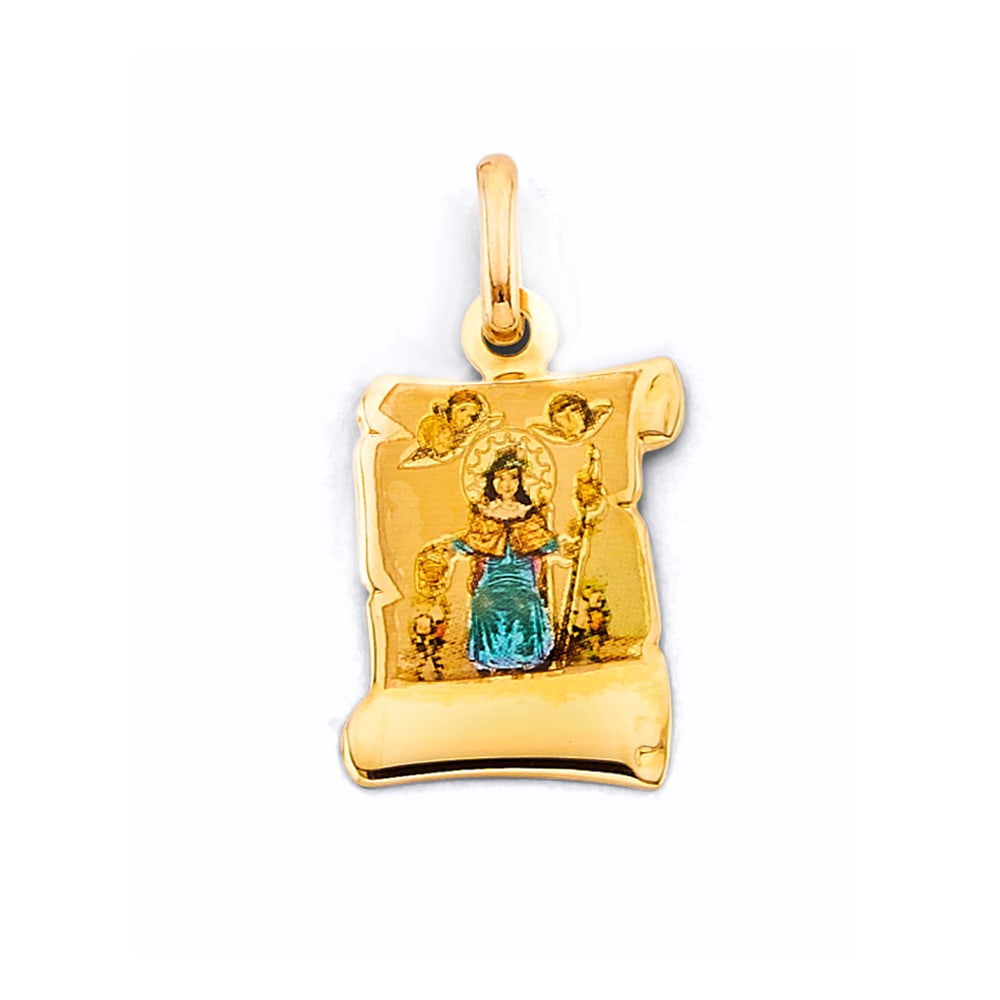 14KY SANTO NINO DE ATOCHA PENDANT: 14KY Santo Nino De Atocha Pendant Type: Pendant Material Type: 14k Gold Material Color: Yellow Avg. Weight: 1.02 Gr. Size: Height : 25 mm, Width : 15 mm Accessories: None Notice: When purc