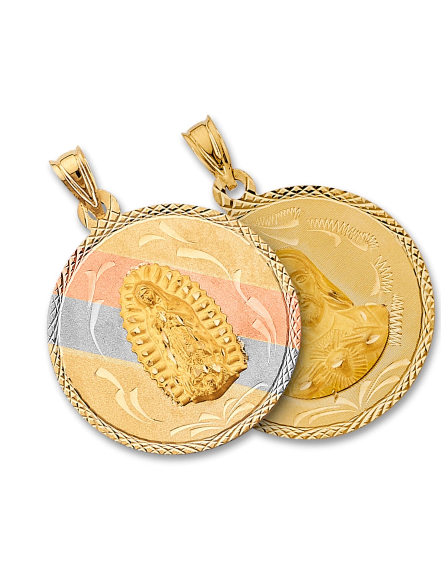 14K 3C RELIGIOUS STAMP PENDANT - 4