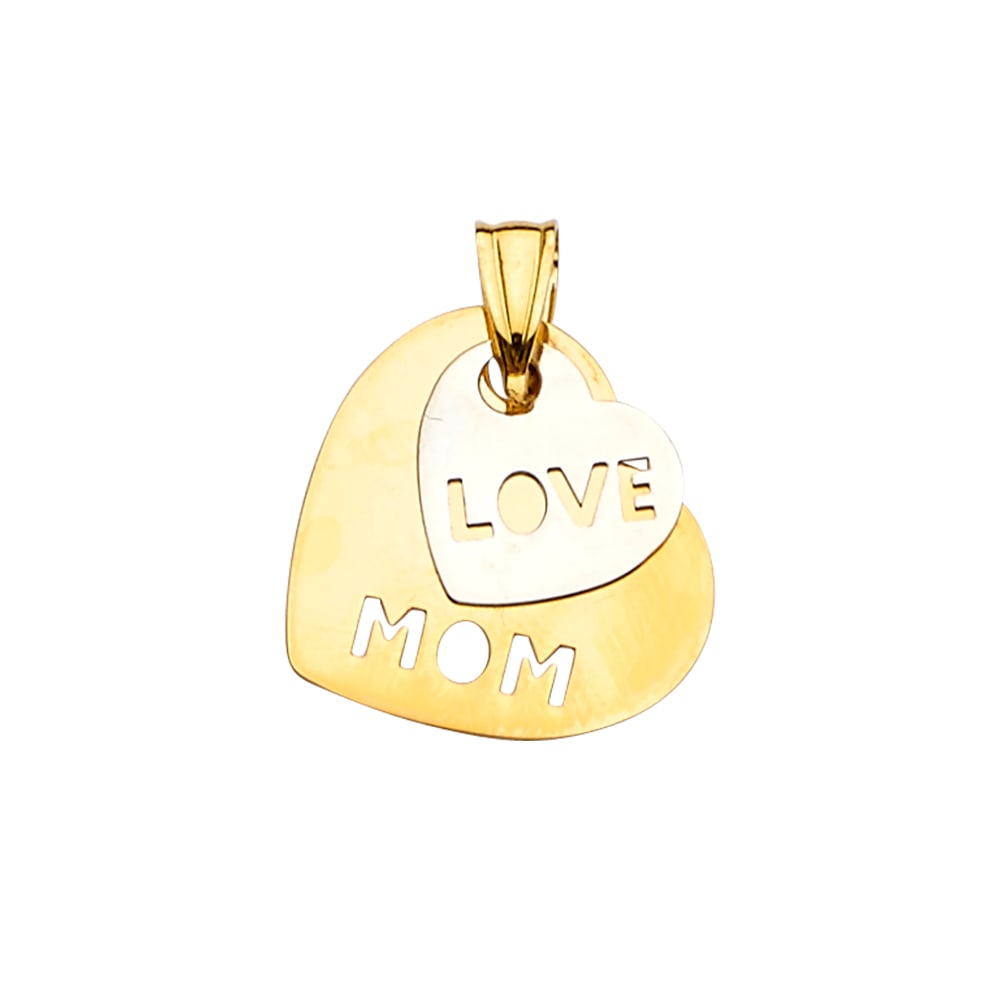 14K 2T 2HEARTS PENDANT: 14K 2T 2Hearts Pendant Type: Pendant Material Type: 14k Gold Material Color: Two Tone Avg. Weight: 1.71 Gr. Size: Height : 21 mm Width : 18 mm Accessories: None Notice: When purchasing pre-owned