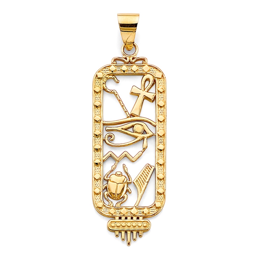 14KY EGYPTIAN CARTOUCHE PENDANT (1 of 4)