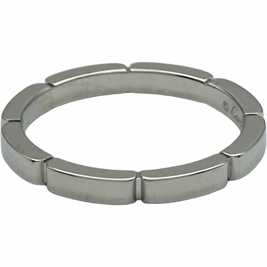 CARTIER MAILLON PANTHER RING WHITE GOLD 18K JEWELRY: Cartier Maillon Panther Ring White Gold 18K Jewelry Brand: Cartier Type/Style: Ring Material: 18K WG Color: WG Size: 8.5 US Accessories: None Accessories Notice: When purchasing pre-owned