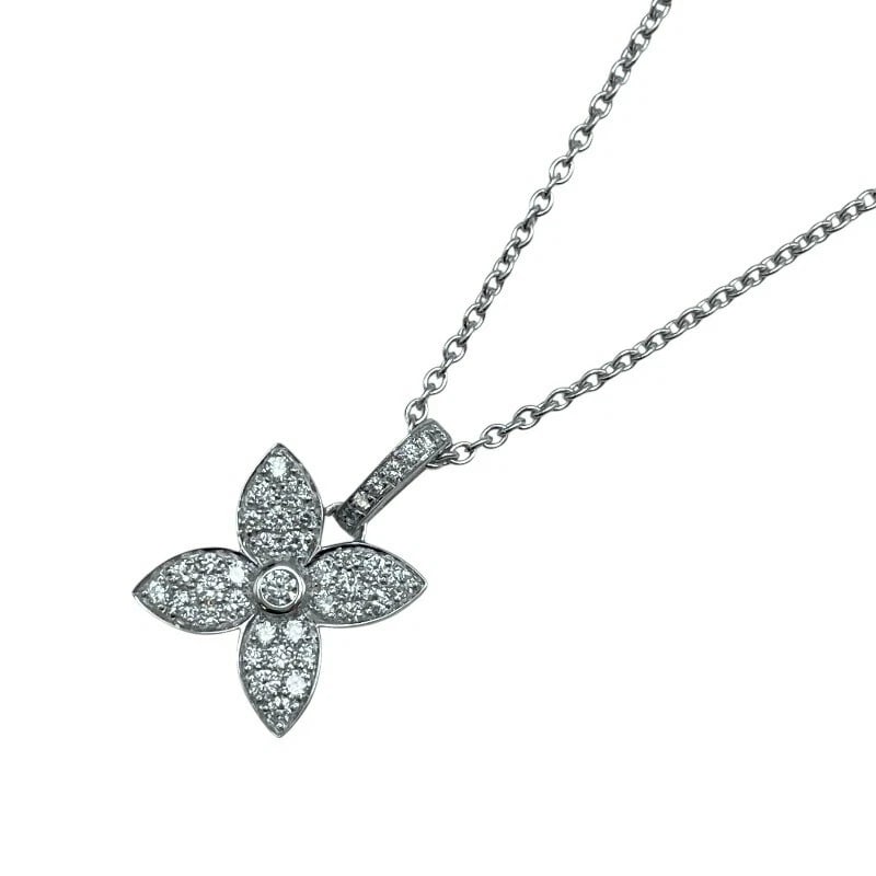 LOUIS VUITTON PENDANTIF CRACANT NECKLACE: Louis Vuitton Pendantif Cracant Necklace Brand: Louis Vuitton Type/Style: Necklace Material: K18 WG Color: WG Size: Size Height: approx. 18.0mm Width: approx. 11.6mm Chain length: approx. 42cm Acc