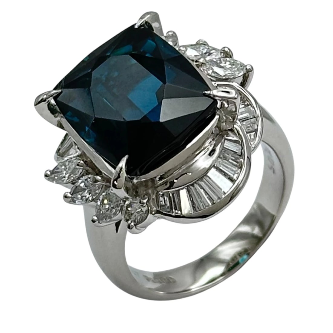 INDIGOLITE TOURMALINE RING PLATINUM PT900 JEWELRY (1 of 4)