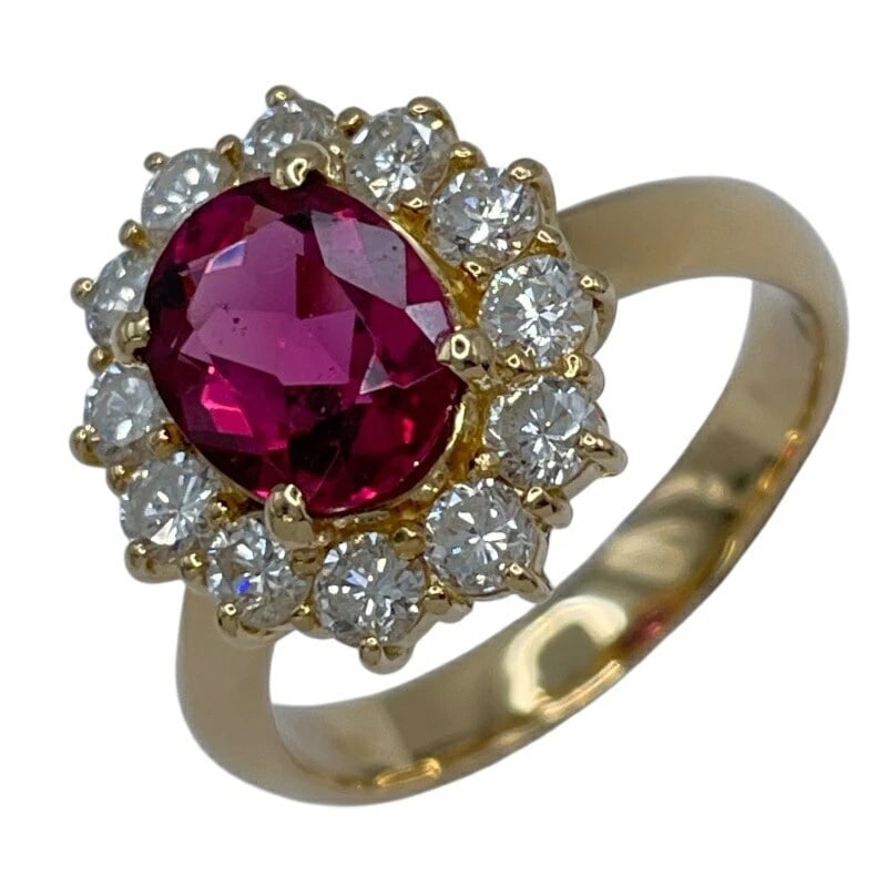 TOURMALINE RING GOLD 18K JEWELRY (1 of 4)