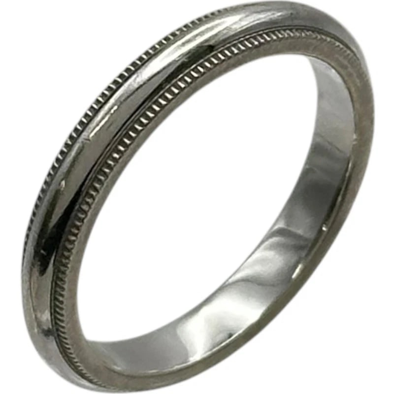 TIFFANY & CO. MILGRAIN RING PLATINUM PT950 JEWELRY: Tiffany & Co. Milgrain Ring Platinum Pt950 Jewelry Brand: Tiffany & Co. Type/Style: Ring Material: Pt950 Color: PT Size: 6.5 US Accessories: None Accessories Notice: When purchasing pre-ow