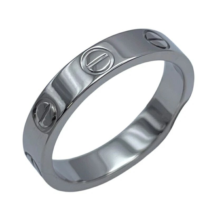 CARTIER MINI LOVE RING WHITE GOLD 18K JEWELRY: Cartier Mini Love Ring White Gold 18K Jewelry Brand: Cartier Type/Style: Ring Material: 18K WG Color: WG Size: 4.5 US Accessories: None Accessories Notice: When purchasing pre-owned goods,