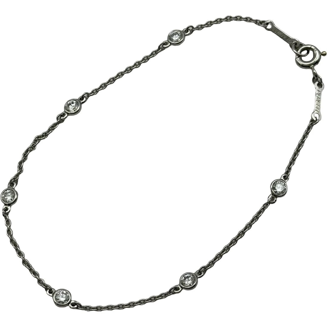 TIFFANY & CO. VISOR YARD BRACELET PLATINUM PT950/DIAMOND: Tiffany & Co. Visor Yard Bracelet Platinum Pt950/Diamond Brand: Tiffany & Co. Type/Style: Bracelet Material: Pt950 Color: PT Size: Size Total length: approx. 17cm Arm circumference: approx. 16cm