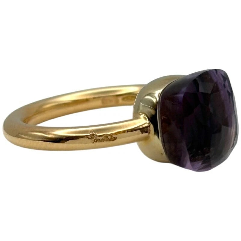 POMELLATO NOODLE RING 18K PG AMETHYST JEWELRY: Pomellato Noodle Ring 18K PG Amethyst Jewelry Brand: Pomellato Type/Style: Ring Material: 18K PG, Main Stone Amethyst Color: PG Size: 5.5 US Accessories: None Accessories Notice: When purchasing