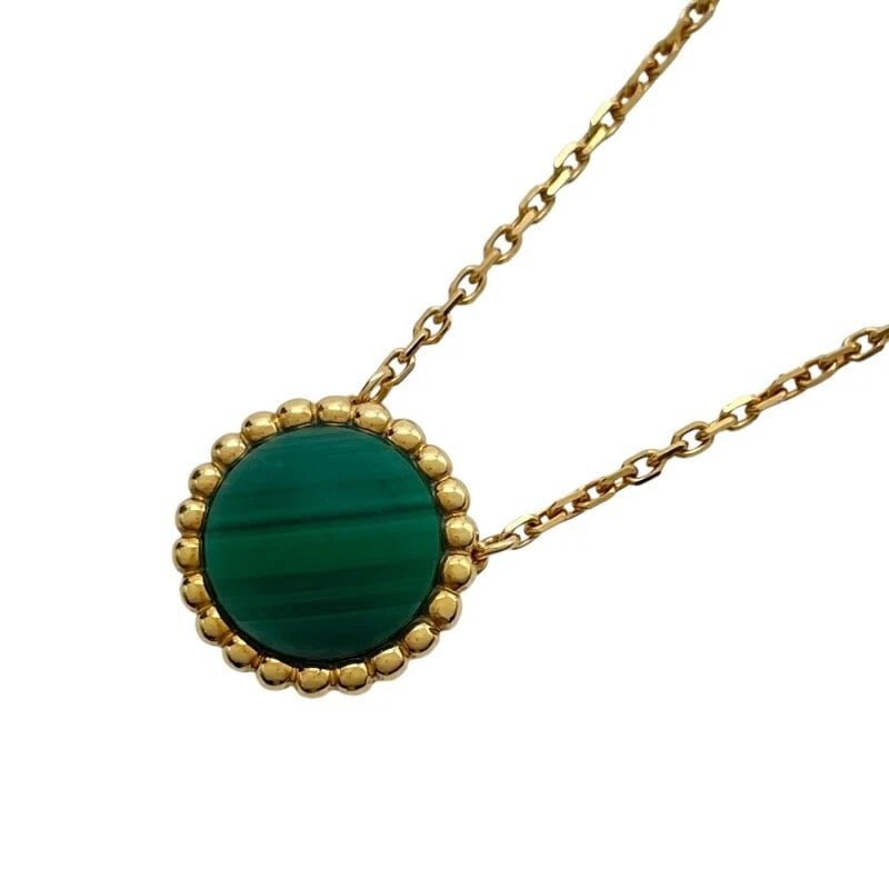 VAN CLEEF & ARPELS PERLECLEUR NECKLACE: Van Cleef & Arpels Perlecleur Necklace Brand: Van Cleef & Arpels Type/Style: Necklace Material: 18K YG Color: YG Size: Size Height: approx. 13.0mm Width: approx. 13.0mm Chain length: approx. 42cm