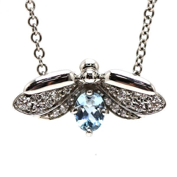 TIFFANY & CO. FIREFLY PT950 AQUAMARINE DIAMOND NECKLACE: Tiffany & Co. Firefly Pt950 Aquamarine Diamond Necklace Brand: Tiffany & Co. Type/Style: Necklace Material: Pt950, Main Stone Aquamarine Color: PT Size: Necklace Length 15.74 inch / 40.0 cm Pendant Le