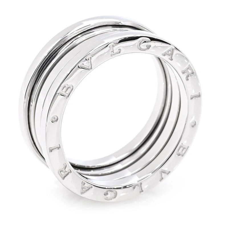 BVLGARI B-ZERO1 3-BAND RING 18K WG: Bvlgari B-Zero1 3-Band Ring 18K WG Brand: Bvlgari Type/Style: Ring Material: 18K WG Color: WG Size: 9.75 US Accessories: None Accessories Notice: When purchasing pre-owned goods, please refer to the
