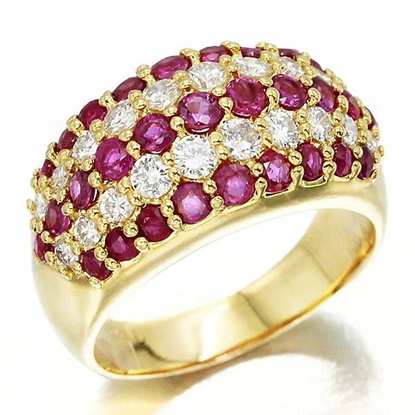 18K YG RUBY & DIAMOND RING: 18K YG Ruby & Diamond Ring Brand: Unbranded Type/Style: Ring Material: 18K YG, Main Stone Ruby Color: YG Size: 8.25 US Accessories: None Accessories Notice: When purchasing pre-owned goods