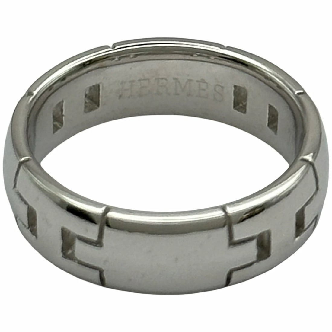 HERMES EVER HERCULES WRESTLING WHITE GOLD 18K JEWELRY: Hermes Ever Hercules Wrestling White Gold 18K Jewelry Brand: Hermes Type/Style: Ring Material: 18K WG Color: WG Size: 4 US Accessories: None Accessories Notice: When purchasing pre-owned g