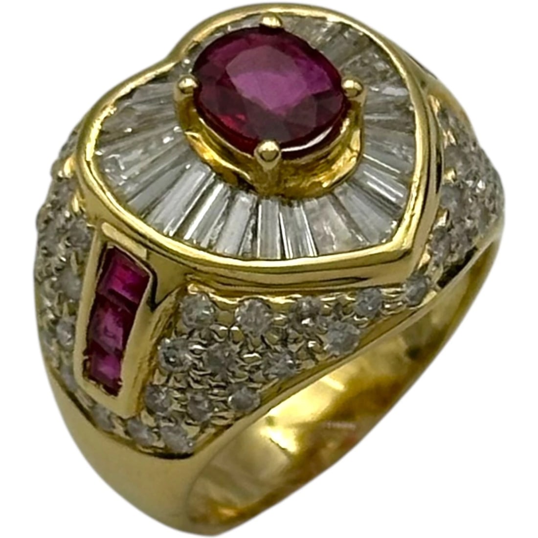 RUBY RING GOLD 18K RUBY ??JEWELRY: Ruby Ring Gold 18K Ruby ??Jewelry Brand: Unbranded Type/Style: Ring Material: 18K YG Color: YG Size: 6 US Accessories: None Accessories Notice: When purchasing pre-owned goods, please refe