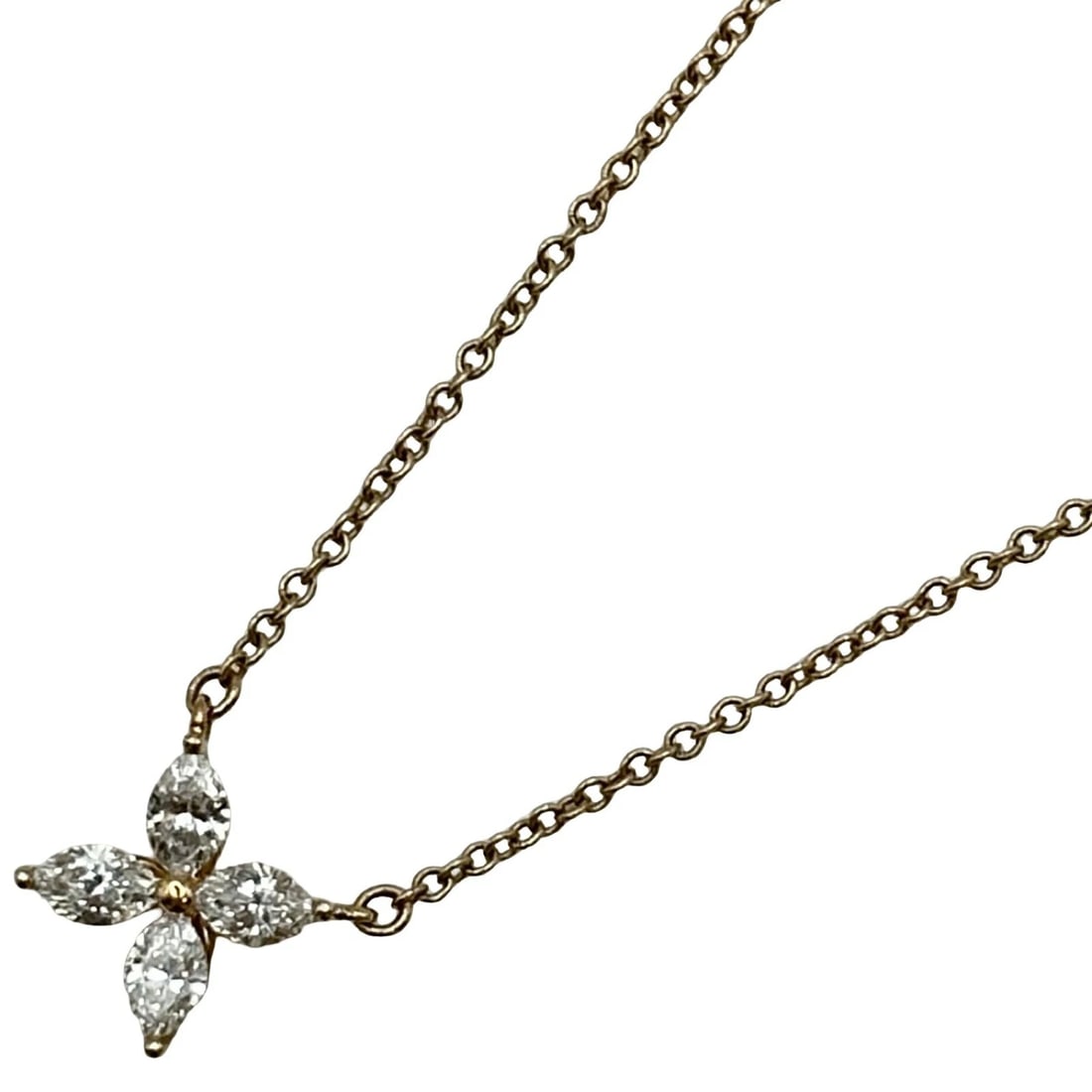 TIFFANY & CO. VICTORIA NECKLACE PINK GOLD AU750 DIAMOND JEWELRY: Tiffany & Co. Victoria Necklace Pink Gold Au750 Diamond Jewelry Brand: Tiffany & Co. Type/Style: Necklace Material: 18K PG Color: PG Size: Size Height: approx. 7.5mm Width: approx. 7.5mm Chain
