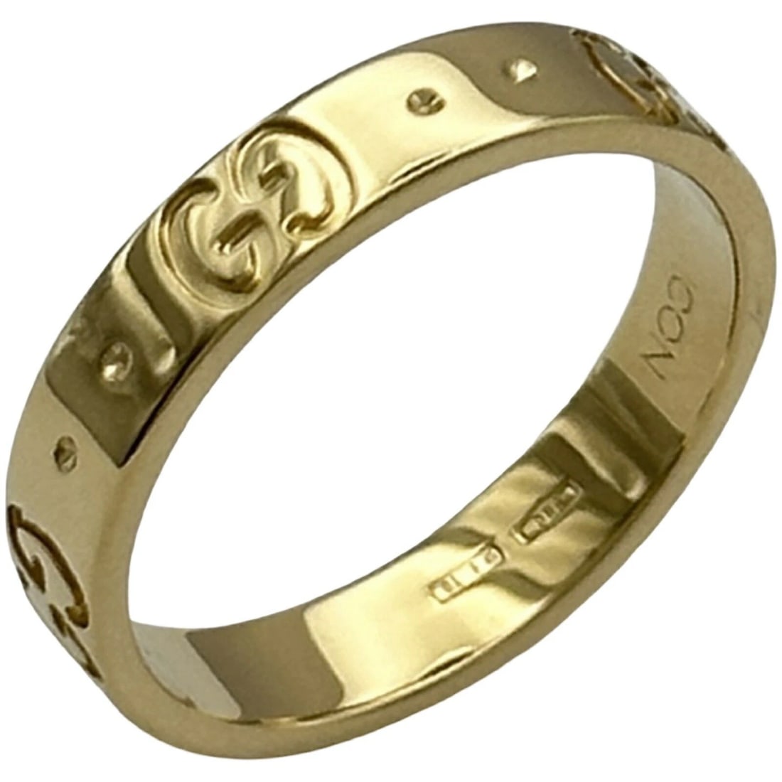 GUCCI ICON RING GOLD 18K JEWELRY: Gucci Icon Ring Gold 18K Jewelry Brand: Gucci Type/Style: Ring Material: 18K YG Color: YG Size: 5 US Accessories: None Accessories Notice: When purchasing pre-owned goods, please refer to