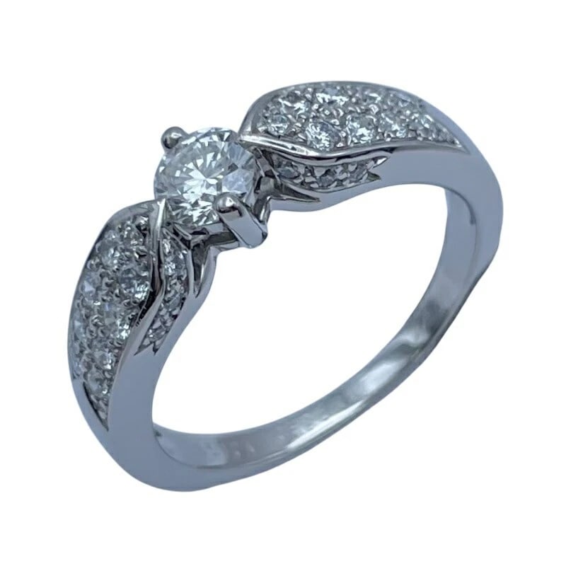 CHAUMET PLUME RING PLATINUM PT950 JEWELRY: Chaumet Plume Ring Platinum Pt950 Jewelry Brand: Chaumet Type/Style: Ring Material: Pt950 Color: PT Size: 5 US Accessories: None Accessories Notice: When purchasing pre-owned goods, please