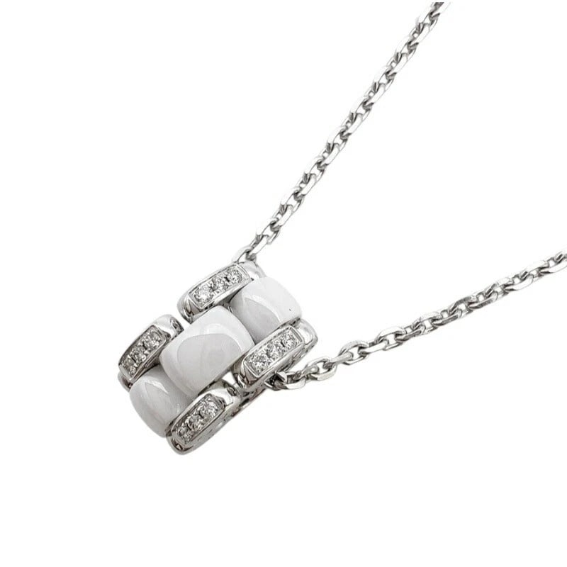 CHANEL ULTRA COLLECTION DIAMOND NECKLACE WHITE GOLD: Chanel Ultra Collection Diamond Necklace White Gold Brand: Chanel Type/Style: Necklace Material: 18K WG Color: WG Size: Size Height: approx. 12.5mm Width: approx. 6.9mm Chain length: approx. 42cm