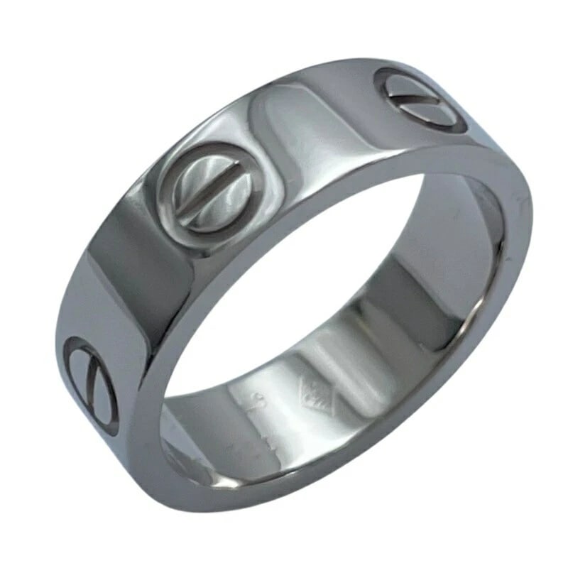 CARTIER LOVE RING WHITE GOLD 18K JEWELRY: Cartier Love Ring White Gold 18K Jewelry Brand: Cartier Type/Style: Ring Material: 18K WG Color: WG Size: 5 US Accessories: None Accessories Notice: When purchasing pre-owned goods, please