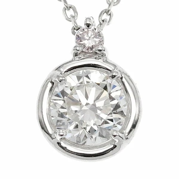 PLATINUM DIAMOND SLIDE CHAIN NECKLACE: Platinum Diamond Slide Chain Necklace Brand: Unbranded Type/Style: Necklace Material: Pt900/850 Color: PT Size: Size Length: approx. 44cm Top: Approximately W7mm x H10mm (including Vatican)