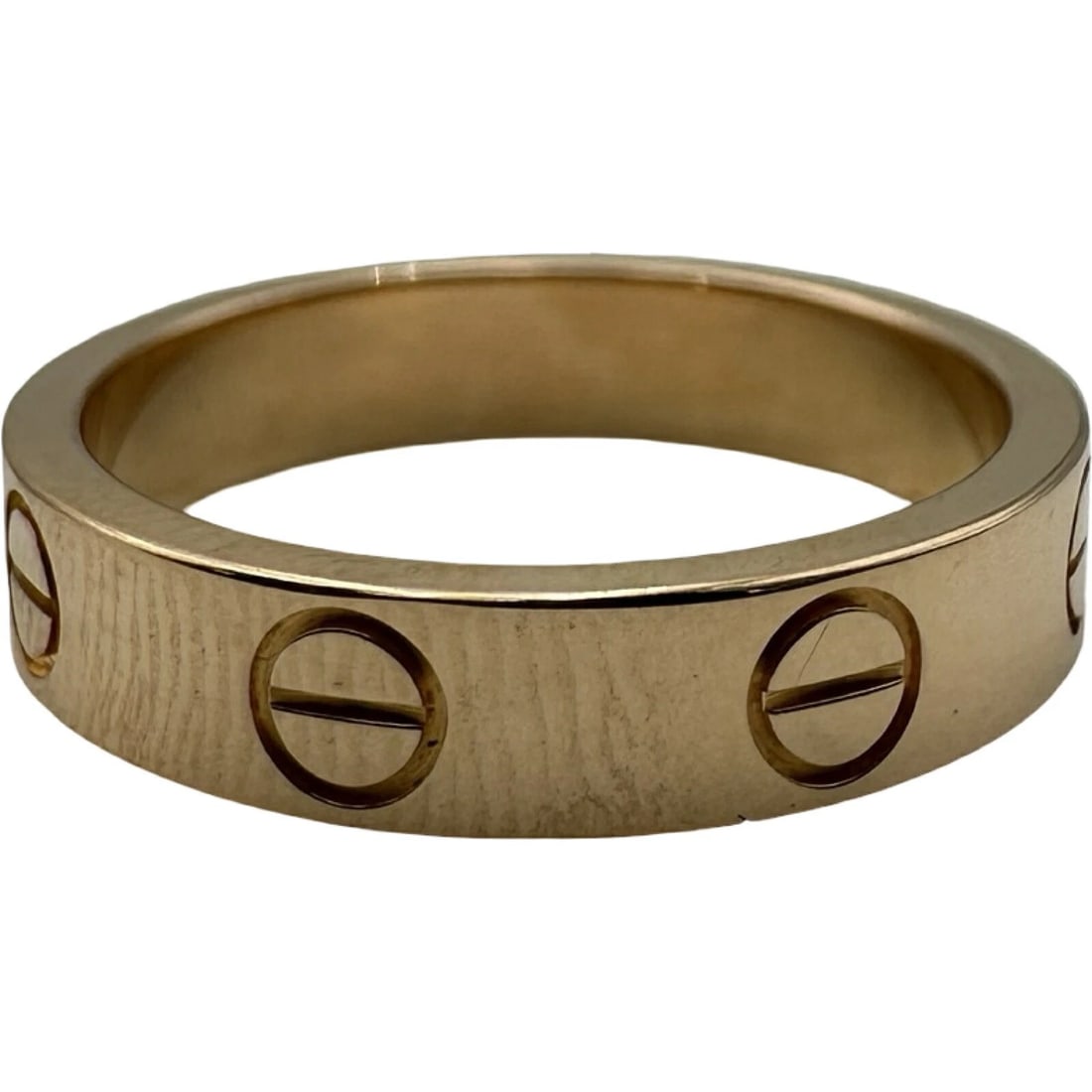 CARTIER MINI LOVE RING PINK GOLD 18K JEWELRY: Cartier Mini Love Ring Pink Gold 18K Jewelry Brand: Cartier Type/Style: Ring Material: 18K PG Color: PG Size: 4.5 US Accessories: None Accessories Notice: When purchasing pre-owned goods,