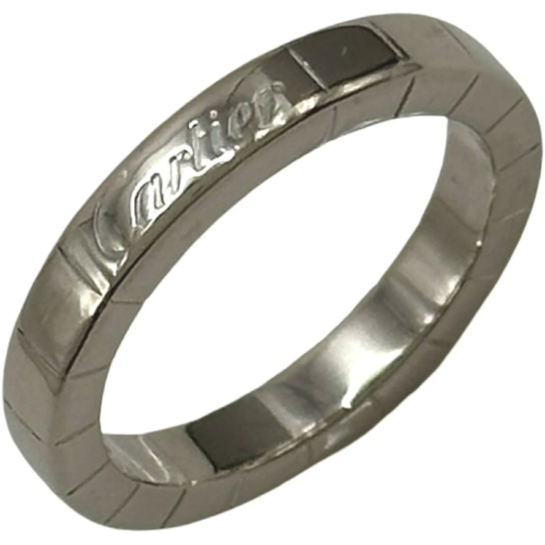 CARTIER RANIERE RING WHITE GOLD 18K JEWELRY: Cartier Raniere Ring White Gold 18K Jewelry Brand: Cartier Type/Style: Ring Material: 18K WG Color: WG Size: 4.5 US Accessories: None Accessories Notice: When purchasing pre-owned goods, p