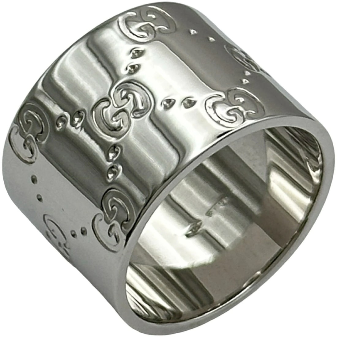 GUCCI ICON WIDE RING WHITE GOLD 18K JEWELRY (1 of 4)