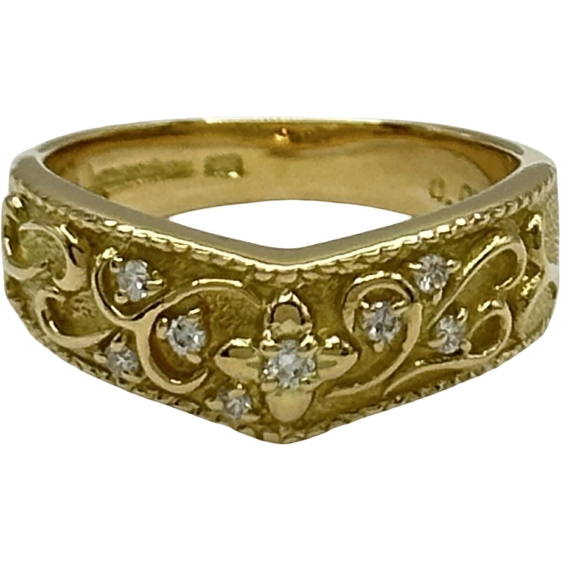 AQUASCUTUM RING GOLD 18K DIAMOND JEWELRY (1 of 4)