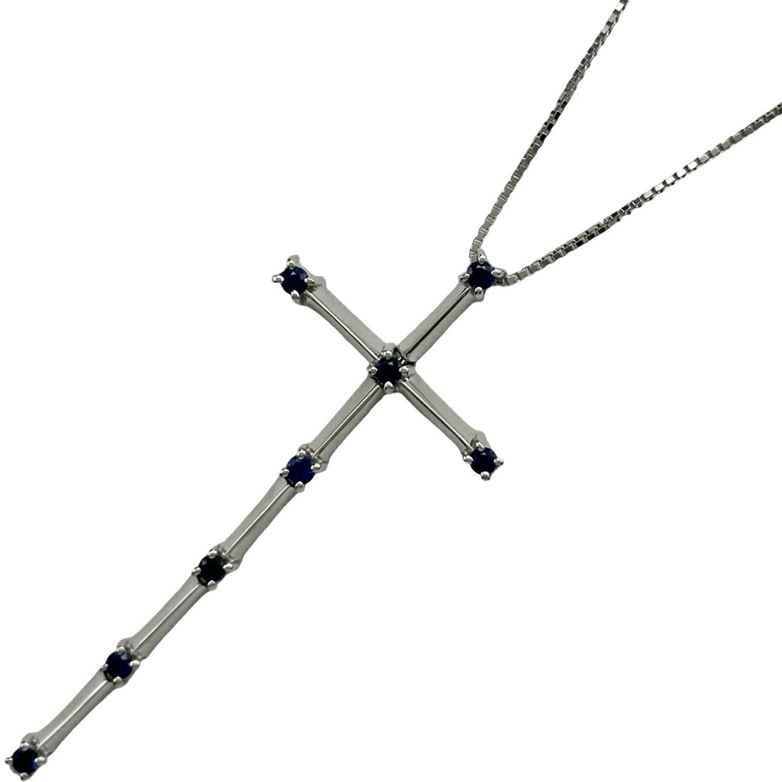 DAMIANI FLAMENTI NECKLACE WHITE GOLD 750 SAPPHIRE JEWELRY: Damiani Flamenti Necklace White Gold 750 Sapphire Jewelry Brand: Damiani Type/Style: Necklace Material: K18 WG Color: WG Size: Size Height: approx. 56.0mm Width: approx. 24.0mm Chain length: approx. 5