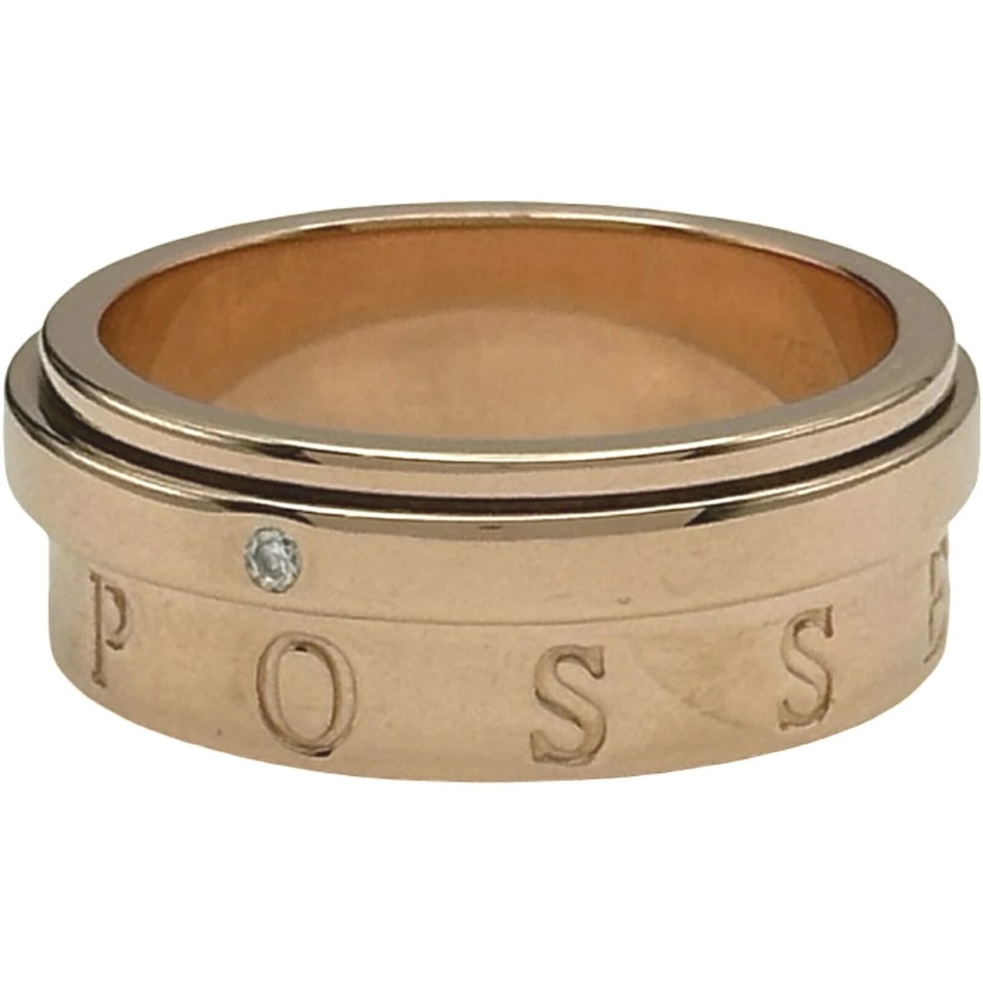 PIAGET POSSESSION RING PINK GOLD: Piaget Possession Ring Pink Gold Brand: Piaget Type/Style: Ring Material: 18K PG Color: PG Size: 8.5 US Accessories: None Accessories Notice: When purchasing pre-owned goods, please refer