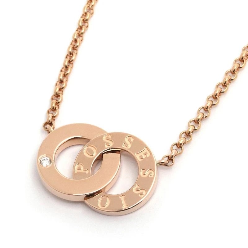 PIAGET POSSESSION NECKLACE 18K PG DIAMOND DOUBLE CIRCLE PENDANT: Piaget Possession Necklace 18K PG Diamond Double Circle Pendant Brand: Piaget Type/Style: Pendant Material: 18K PG Color: PG Size: Size Effective length 38.5cm/41.5cm Chain width 1.9mm Motif 19.5mm x 