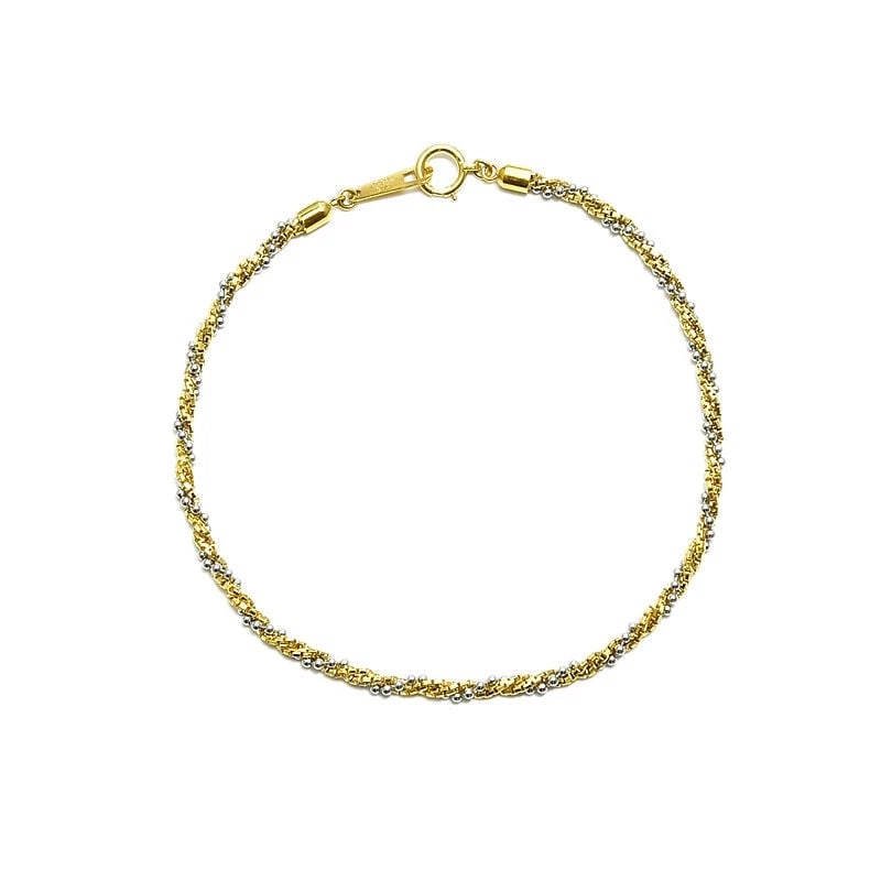 TWIST CHAIN BRACELET 18K YG PT850 (1 of 4)